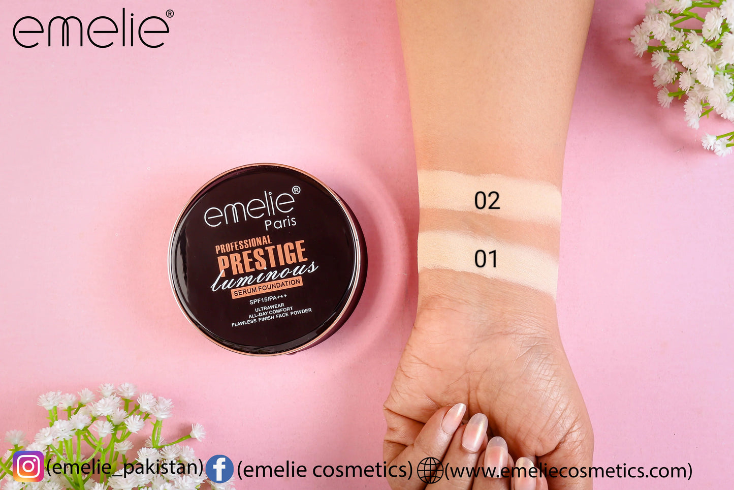 Emelie Paris Professional Prestige Luminous Serum Foundation (SPF15/PA++)