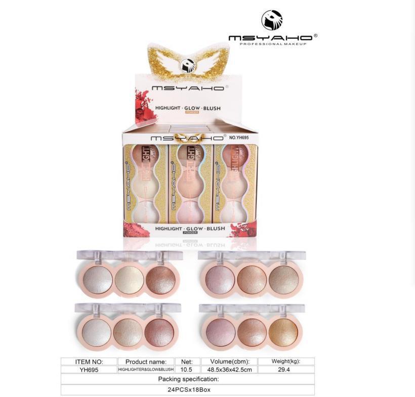 MSYAHO Highlight • Glow • Blush Palette – Cool/Nude Tones