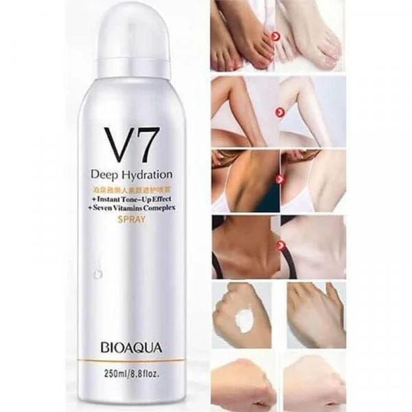 BIOAQUA V7 Deep Hydration Whitening Spray – 250ml | Instant Tone-Up & Moisture Boost