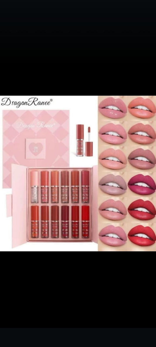 Dragon Ranee – 12 in 1 Matte Lip Gloss Set